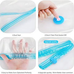 OSDUE Polyethylene Frosted Zipper Bags 30x35cm Pack of 10 – Transparent LDPE Zip Lock Storage Bags for Clothes, Shoes, Cosmetics, Jewellery, Toiletries & Travel