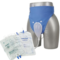 OTICA Urine Collector Set For Women Reusable Urine Bag | 2 x 1000ml & 1 x 2000ml Reusable Pee Bag | Silicone Urine Catcher With Long Tube | Skin Friendly Pant For Indoor & Outdoor Use
