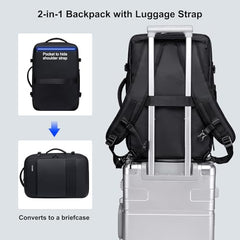 GOLDEN WOLF Travel Backpack for Men 44L Heavy Duty Laptop Backpack Expandable Convertible Large Capacity Luggage Backpack Water-resistant for Business Airplane Travel