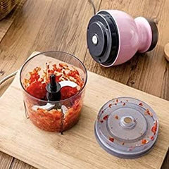 All in One Capsule Cutter Quatre Food Chopper| Food Processor Multi-Purpose Vegetable Fruit Blender Mixer| Meat Grinder Crusher with Top Pushing Button| Mixy & Juicer