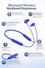 for OnePlus Wireless Z2 Neckband with Fast Charging, Bluetooth 5.2, Dynamic Bass & Crystal Clear Audio (Blue)