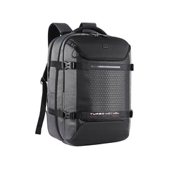 Gear Turbo 21"/45L Large Water Resistant Anti theft Laptop Backpack with Raincover | Backpack | Daypack |Briefcase | Travel Bag For Men/Women (Black - Grey)