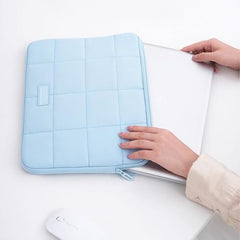 Linpr Puffy Laptop Sleeve 15-16 Inch, Laptop Carrying Case, Matte Blue