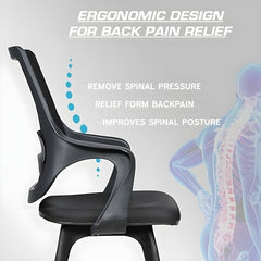 MRC Mono Ergonomic Office Chair (Mid-Back) – Revolving Breathable Mesh Desk Chair for Work from Home & Study–Lumbar Support & Heavy Duty Nylon Base (Grey & White)