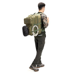 TRIPOLE Force Plus Tactical Army 50 Litre Bag & Backpack with Laser-cut MOLLE (50 Litres Black)