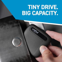 Crucial X6 4TB Portable SSD, Up to 8000MB/s, USB 3.2 USB-C, External Solid State Drive, Reliable Storage for Xbox, PS5, PC and Mac, for Casual Gamers & Home Usage, Black - CT4000X6SSD9