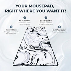 SPIN CART Large Gaming Mouse pad, Long XXL Extended Desk Table Mat Mousepad for Laptop PC Computer (Abstract Blue)