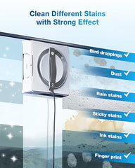 ECOVACS Winbot W2 Pro Omni Portable Window Cleaning Robot,Intelligent Cleaning with Three-Nozzle Wide-Angle Spray Technology,Win SLAM 4.0 Path Planning,Deep Edge Cleaning,5500Pa Suction Power,White
