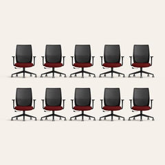 Interio by Godrej Curv Premium Mesh Wide Back Ergonomic Chair | Work from Home/Study Chair | 1-Year Warranty | Height Adjustable Chair | Heavy Duty PP Base | DIY Installation, Black