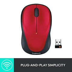 Logitech M235 Wireless Mouse, 1000 DPI Optical Tracking, 12 Month Life Battery, Compatible with Windows, Mac, Chromebook/PC/Laptop - Grey