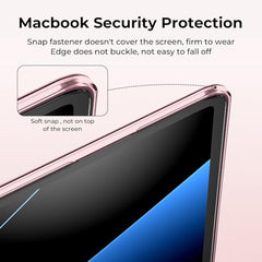EooCoo Case for MacBook Air 15 inch M5 M4 M3 M2 2026-2023, Sparkly Clear