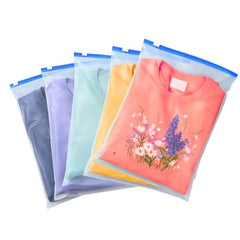 GREENTWISH Zip 'N' Seal Reusable Transparent Storage Bag with Slider Zip Lock, Organiser for Clothes, Shoes, Garment, Home and Travel, Space Saver Plastic Bag | Jumbo Size (14x16 Inch) | 30 Bags