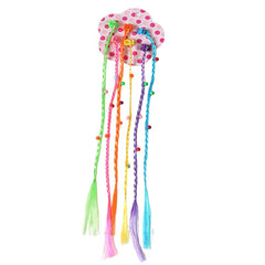 SYGA Girls Braided Wigs, Colorful Hair Accessories, Braided Hair Clips(Gripper beads Flowers)
