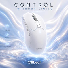 Offbeat Ivy Blutooth 5.2 + 2.4Ghz Wireless Gaming Mouse | Triple Device connectivity | 5000 DPI 1000 hz pollinng Rate 6D Button | 600 mAh Battery 100 Hours Playtime | Silent Click (Black)