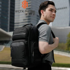 Arctic Hunter Premium Backpack with Shockproof Laptop Compartment 20L Heavy Duty Padded 1680D Polyester Multiple Pockets Smart Organizer Water/Scratch Resistant