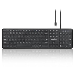 Perixx PERIBOARD-210 Wired Black Standard USB Scissor Switch US Layout Keyboard (Wired USB-C)