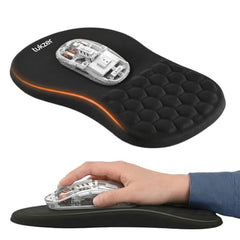 Tukzer Gel Mouse Pad Wrist Rest Memory-Foam Ergonomic Mousepad| Cushion Wrist Support & Pain Relief| Suitable for Gaming, Computer, Laptop, Home & Office Non-Slip Rubber Base (Grey)