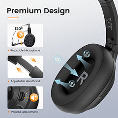 EH2 Black Headset with ENC, Over- Ear Computer Headphones for Professional Calling, Call Centre and Work from Home WFH
