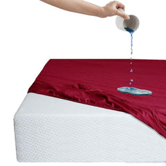 Feelme Mattress Cover King Size 84x84 Waterproof Cotton Mattress Protector for Double Bed (84x84 Inch/ 7x7 Feet Grey) 210 GSM 100% Waterproof