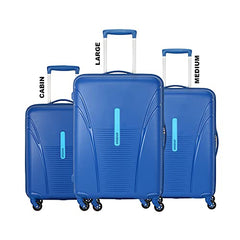 American Tourister 3PC PP Ivy 2.0-8 Wheel, Set (Small + Medium + Large) Hard Suitcase for Travel/Trolley Bag with Combination Lock & Smooth Sliding Double Wheel - Forest Green, 55 Cm, 68 Cm, 79 Cm