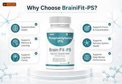Brainifit-PS Phosphatidylserine 100mg Chewable Supplement | Memory, Focus & Cognitive Function Support | Sugar Free - 60 Tablets (by LeeWell)