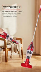 CITRODA Stick Lightweight Bagless Vacuum Cleaner With Crevice Tool, 2-In-1, Handheld & Stick, Dry Vacuuming, Use, 600W, 15 Kpa Suction Power (Red0.5 L, 0.5 Liter, Hepa Filter, 1 Count)