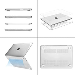 MOCA Case Compatible for New Apple MacBook Air 13 inch 2026 2025 2024 2022, M5 A3449 M4 A3240 M3 A3113 M2 A2681 Touch ID, Mac Air 13.6" Laptop Protective Plastic Hard Shell Cover (Crystal Clear)