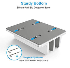 Techzere Adjustable Aluminium Vertical Laptop Stand, Black