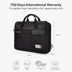 uppercase Omega 03 Pro Messenger Bag Fits Up to 15.6" Laptop 14L Black
