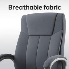 INNOWIN Profit High Back Orthopedic Boss Chair with 3 Year Limited Warranty | Leatherette Office Chair | Ergonomic Executive Chair with Spacious Cushioned Seat | Heavy Duty Metal Base | Grey