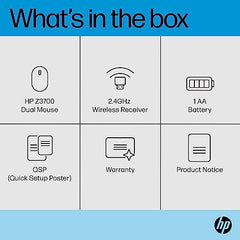 HP 240 Bluetooth Wireless Mouse with 3 Buttons/1600 DPI Red Optical Tracking/Sleek and Ambidextrous/Compatible to Windows 10, macOS, Chrome OS, 3 Years Warranty (Black)
