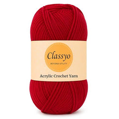 Classyo Acrylic Yarn for Crocheting (100gms x 1 Ball, 4ply) | Soft Wool Crochet Thread | Acrylic Hand Knitting Yarn | Wool for Crochet | For Sweater, Scarf, Hat, Baby Clothes, Purse, Gift Bags and DIY Crafts (Butter, Pack of 1)