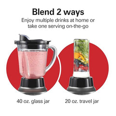 Hamilton Beach Portable Blender with Sipper Lid and Blade Guard