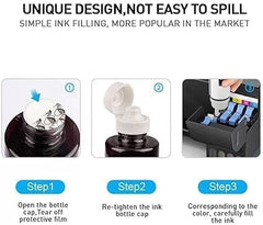 Printer Ink Refill Dye Ink for HP GT53 GT52 Compatible for HP Ink Tank 115, 310, 315, 319, 410, 415, 416, 419, 455, 500, 515, 530, 615, GT 5810, GT 5811, GT 5820 (GT51 ST+BK)