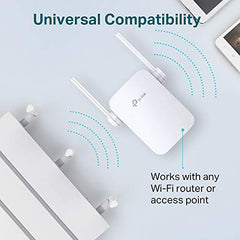 TP-Link TL-WA855RE, Single Band 300Mbps RJ45 Wireless Range Extender, Wi-Fi Booster, Broadband/Wi-Fi Extender, Hotspot with 1 Ethernet Port, Plug and Play, Access Point Mode, 2 External Antennas,White