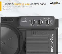 Whirlpool 7.5 Kg 5 Star Magic Clean Semi-Automatic Top Loading Washing Machine (MAGIC CLEAN 7.5 GREY DAZZLE, Fast Drying)