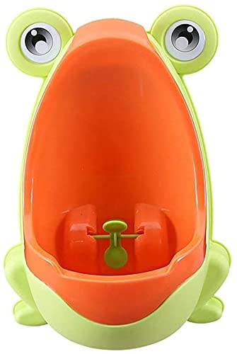 Syga Cute Frog Children Potty Toilet Training Urinal for Boys, Pee Trainer Bathroom Kids Urinal with Whirling Target for Perfect Mommy's Helper