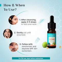 Pilgrim 10% Vitamin C Face Serum for Glowing Skin with Niacinamide - 10ml | 5% Niacinamide & Glutathione, Brightening, Fades Dark Spots & Evens, Dullness, Sensitive Skin Safe, Oil Free, All Skin Types