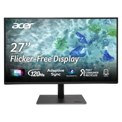 Acer B277U GB 27 inch WQHD (2560x1440) IPS Monitor | ErgoStand Tilt Swivel Pivot Height Adjust | 120Hz AdaptiveSync |TUV Low BlueLight | Strong Sturdy Design | HDMI DP Audio Out | Speakers I Black