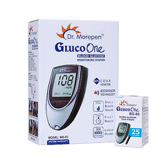 Dr.Morepen GlucoOne Blood Glucose Monitor Model BG 03 with 25 Strips