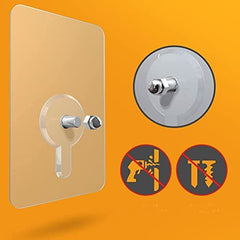 JIALTO Adhesive Hooks, Heavy Duty 5 kg Wall Hooks, Nail-Free Reusable Stainless Steel Sticky Hangers for Multipurpose Kitchen, Bathroom & Home (10 Pcs)