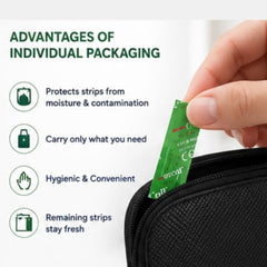 On Call Extra Blood Glucose Test Strips 50 Count | Individually Foil Wrapped Glucometer Strips | Compatible with On Call Extra Blood Glucose Monitoring System | Blood Sugar Test Strips for Home Diabetes Monitoring