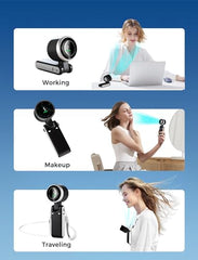 MERTTURM® Handheld Portable Fan, Mini Personal Foldable Small Hand Fan with LED Display, 5 Speeds Adjustable 3600mAh USB Rechargeable Powerful Cooling Turbo Desk Fan for Travel/Outdoor/Home/Office