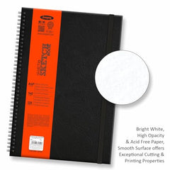 Anupam SketchO Sketch Book A4 Top Wiro Bound Drawing Book Acid Free Paper 140 GSM Professional-Grade Sheets or Artists, Professional (60 Sheets, 120 Pages)