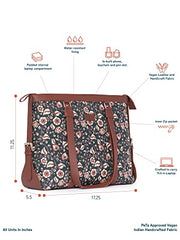 ZOUK Office Bag | Stylish Bags for Office Use | Laptop Bag 15.6 inch | Stylish Tote for Office Use | Purse for Women | Vegan Leather Handbag | Daily & Travel Use | Multicolor Mandala Print