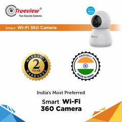 Trueview 3MP WiFi Robot Security Camera | 360° Pan Tilt | All-Time Color Night Vision | AI Auto Tracking & 2-Way Audio | Alexa Compatible | Supports 256GB Memory Card | STQC Certified for Privacy