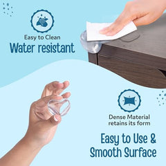 Luvlap Furniture Corner Guard for Baby Safety, 10 Pcs, 3M Adhesive, Baby Silicon Corner Protector, Baby Proofing Edge Guards for Furniture, Non Toxic, BPA Free, Transparent, Round