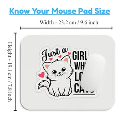 SHERISH Cute Cat (I'm OK) Mouse Pad for PC & Laptop – Waterproof Desk Mat with Funny Cartoon Cat Design, Smooth Cloth Surface & Non-Slip Rubber Base Ideal for Office, Work from Home & Gaming 19x23 cm