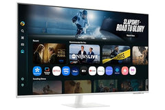 Samsung 32" (80 cm) 4K M7 Vision AI Smart Monitor|UHD 3840 x 2160|Smart TV Experience with AI|Type-C|Apple AirPlay|Gaming Bar|Remote|Speakers|Wi-Fi|Bluetooth|AI Picture & Sound|LS32FM701UWXXL|White