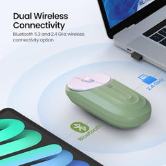 Portronics Toad 6 Bluetooth Wireless Mouse with 2.4 GHz USB Receiver, Multi-Device Pairing, Built in Battery, 1600 DPI Sensor(Black)